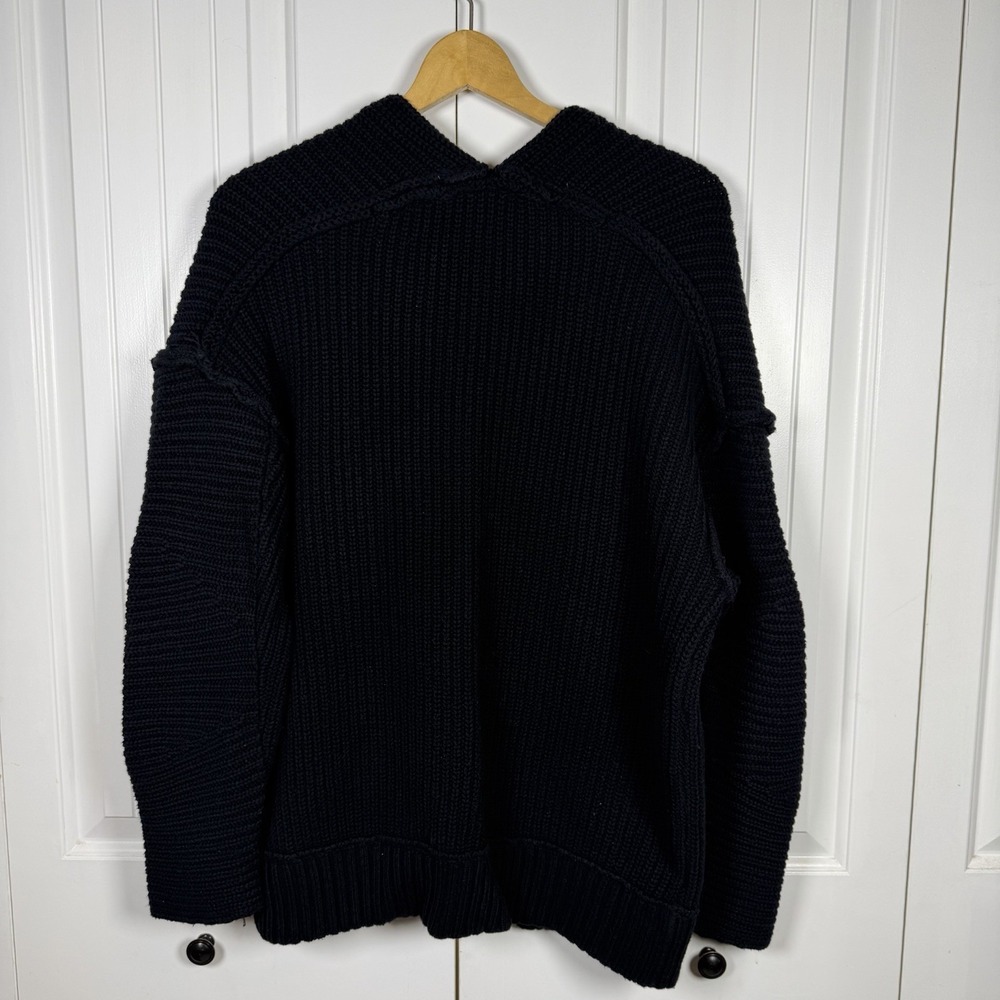 Free People Open Chunky Knit Cardigan Women's Size Small Black Long Sleeve - Picture 5 of 7